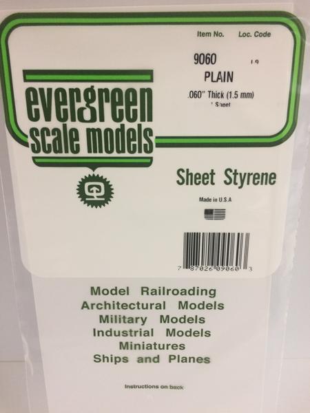 PLAIN SHEET 0.060 EVERGREEN