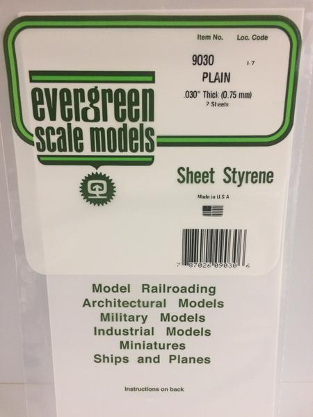 PLAIN SHEET .030 EVERGREEN (2)